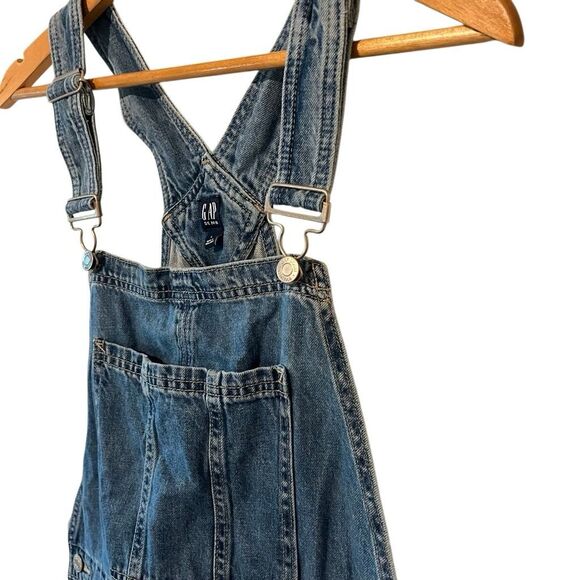 GAP DENIM 90’s Y2k Slouchy shorta medium wash overall shorts size Large denim ov - Picture 5 of 16